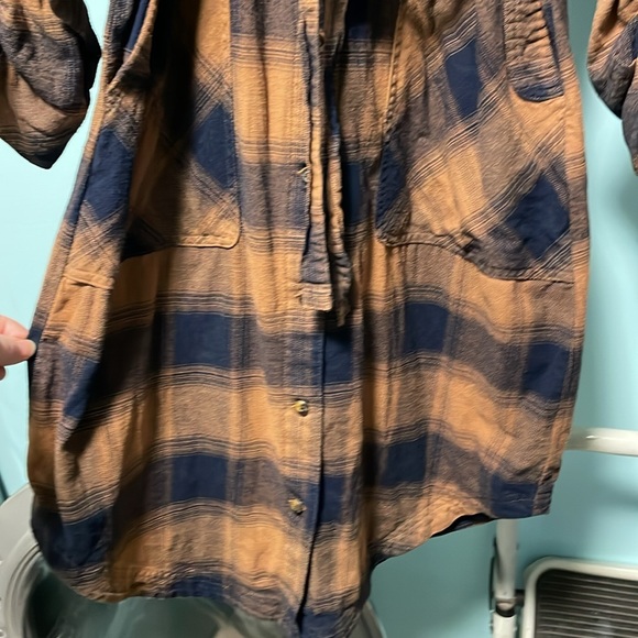 Columbia Pine Street Brown Cotton Flannel midi dress - Picture 3 of 10